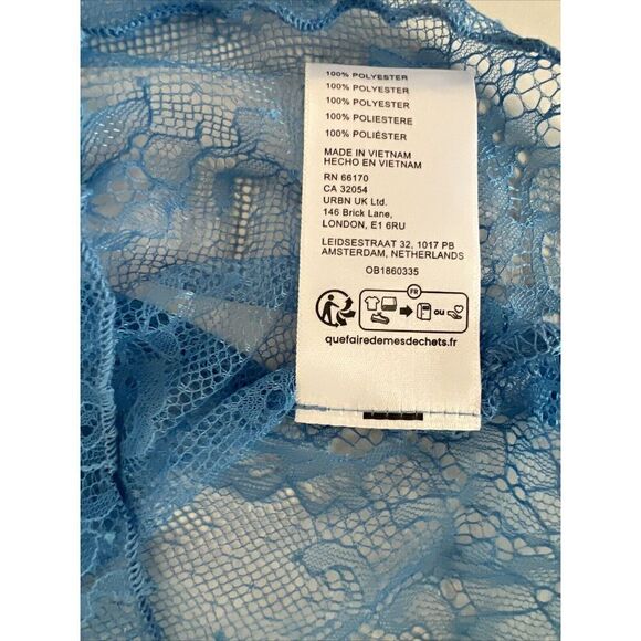 Urban Outfitters Women Sz Small Blue Mesh Lace Maxi Skirt Cover Up - Picture 7 of 10